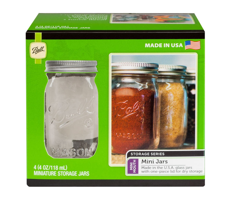 Ball Miniature Glass Jars with Storage Lids, 118 mL, 4 Count B5