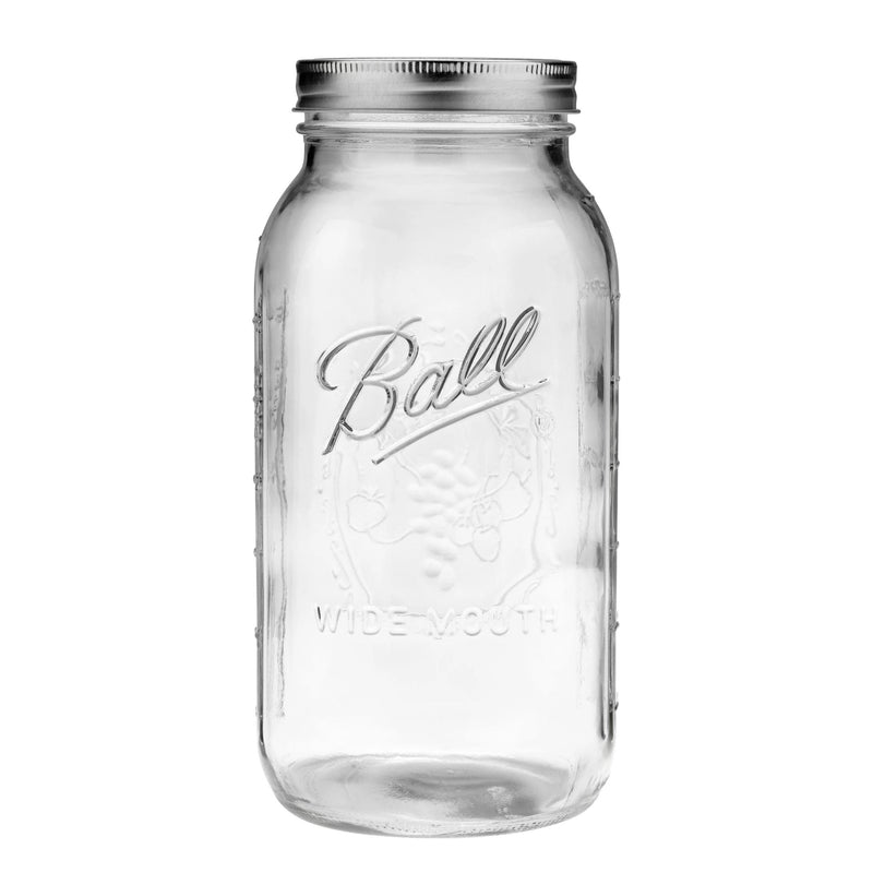 Ball Wide Mouth Half Gallon Glass Mason Jar, 64-oz/1.89-L, 6-pk V9