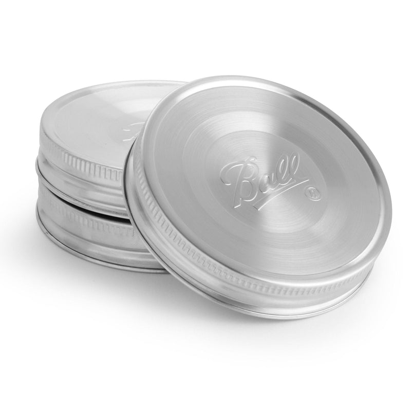 BALL Wide Mouth Stainless Steel Lids, Rust-Resistant, 3-pk M5