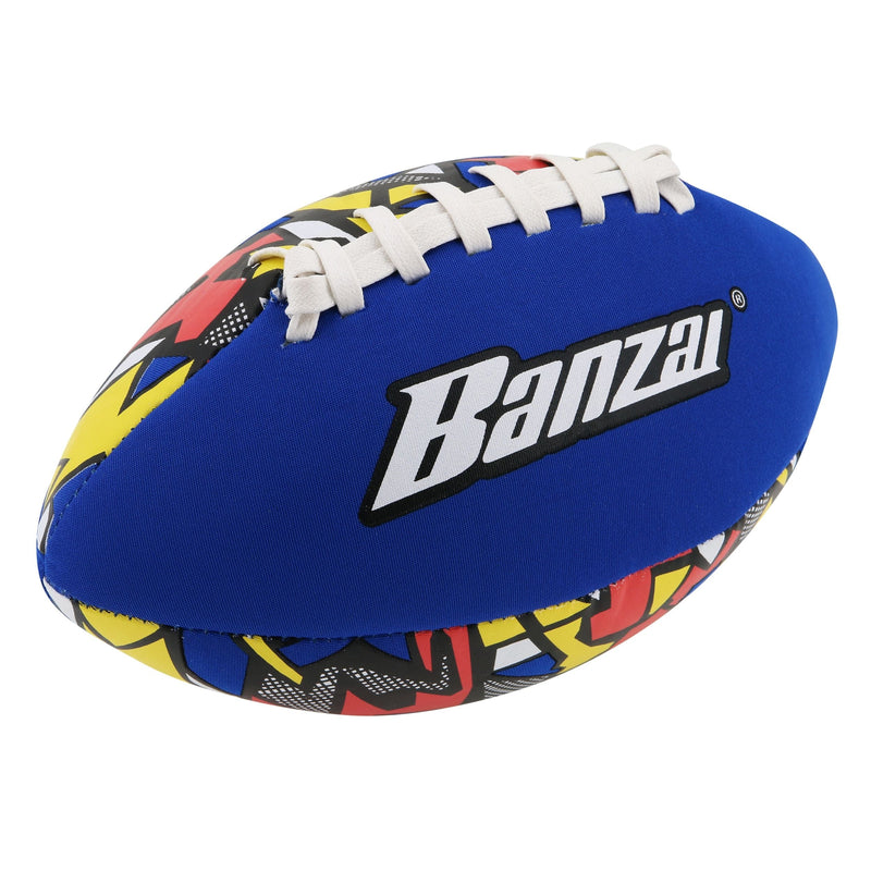 "Banzai" Aqua Inflatable Wet or Dry Football Toy, Assorted Colours, Ages 3+, for Beach/Pool Fun Activities D2