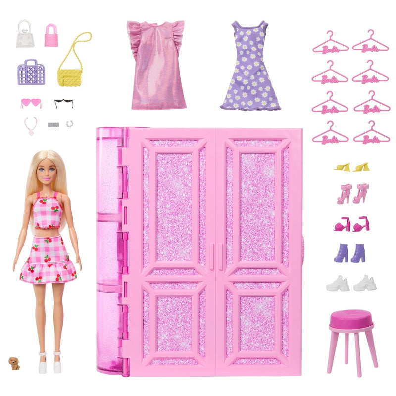 Barbie Dream Closet Toy Playset with Series 3.0 Fashion Doll and 25+ Accessories V7
