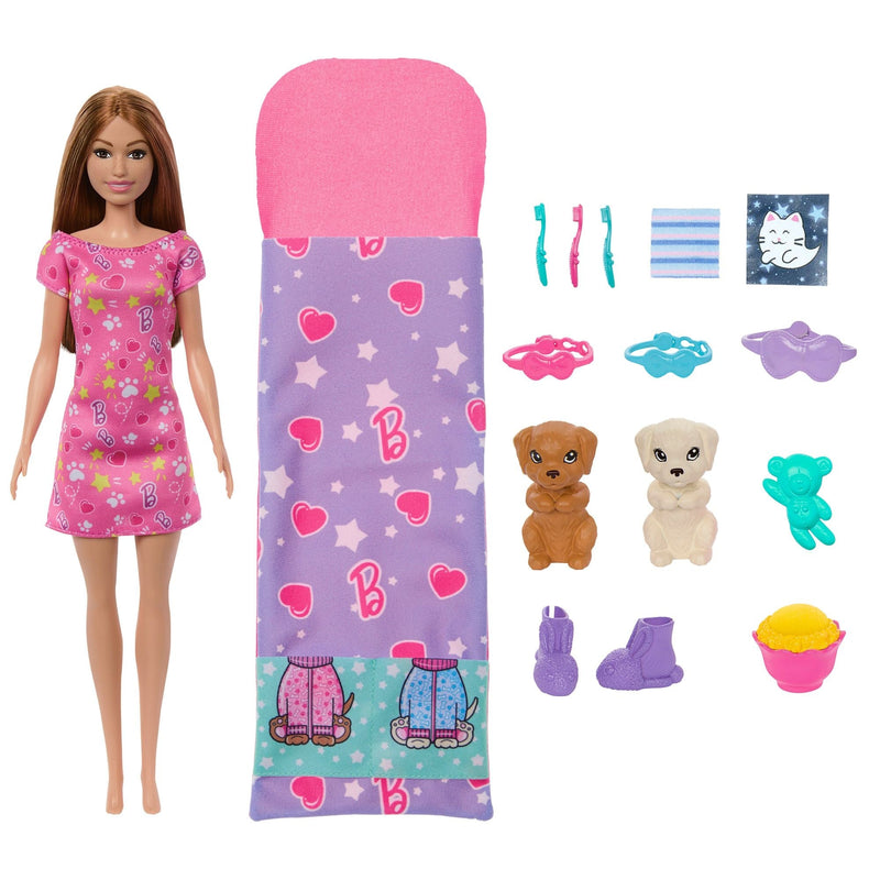 Barbie Skipper Doll & Puppy Slumber Party Playset, Kids Ages 3+ X5