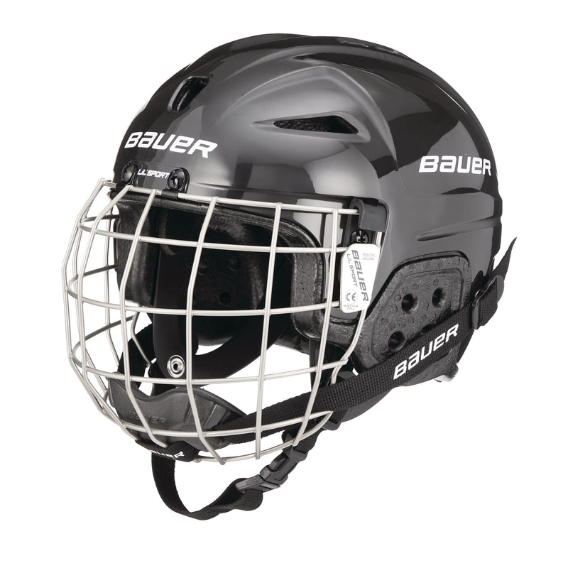 Bauer Lil' Sport Child Hockey Helmet & Cage Combo, Youth, Black N0