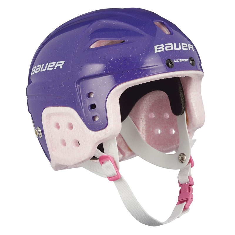 Bauer Lil' Sport Hockey Helmet, Youth, Purple & Pink J1