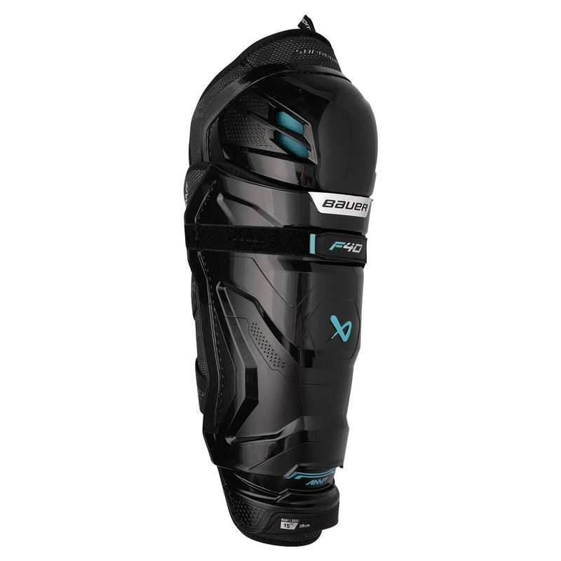 Bauer Supreme F40 Hockey Shin Guards, Intermediate, Black, Assorted Sizes O6