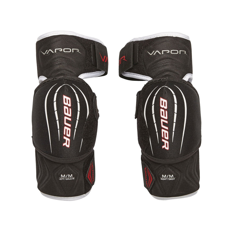 Bauer Vapor X Pro Lite Senior Hockey Lightweight Elbow Pads, Black & Red H5