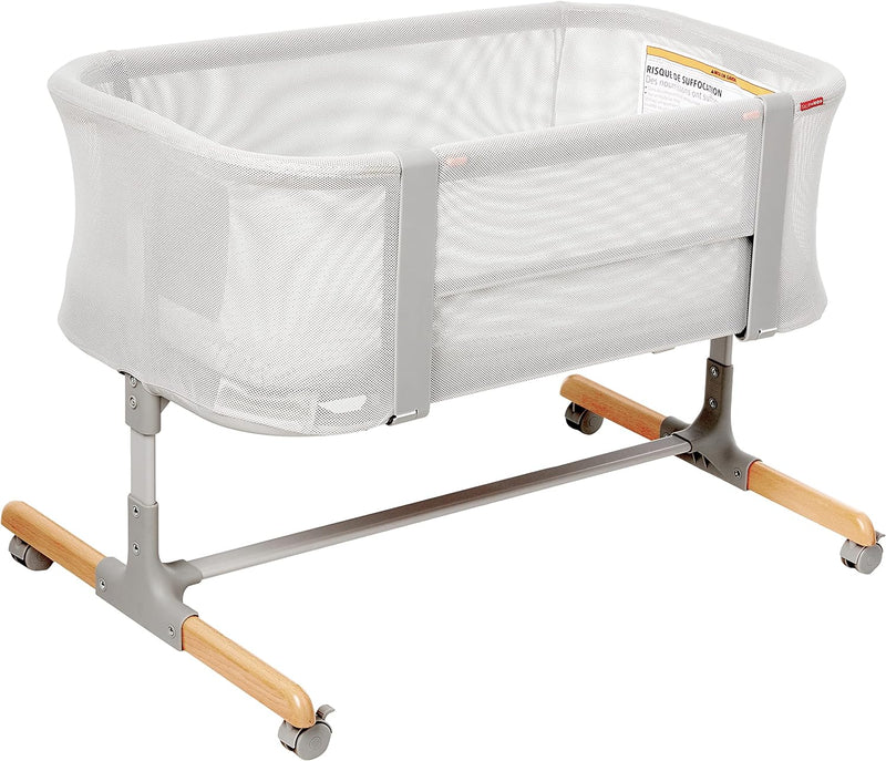 Baby Bassinet, Cozy Up 2-in-1 Bedside Sleeper & Bassinet, Grey B0