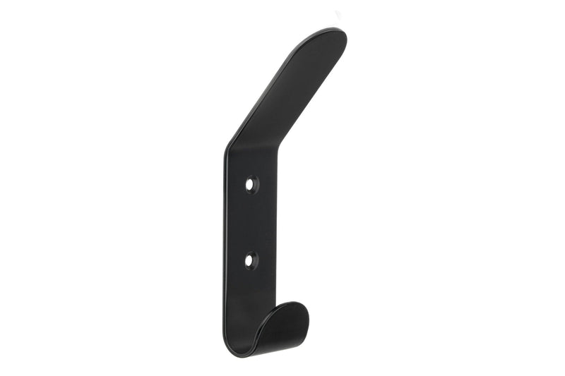 Bent Metal Double Hook, Matte Black A0