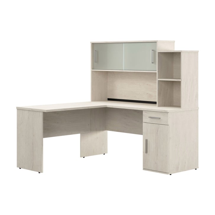 Bestar Orford L-Shaped Desk with Hutch S2