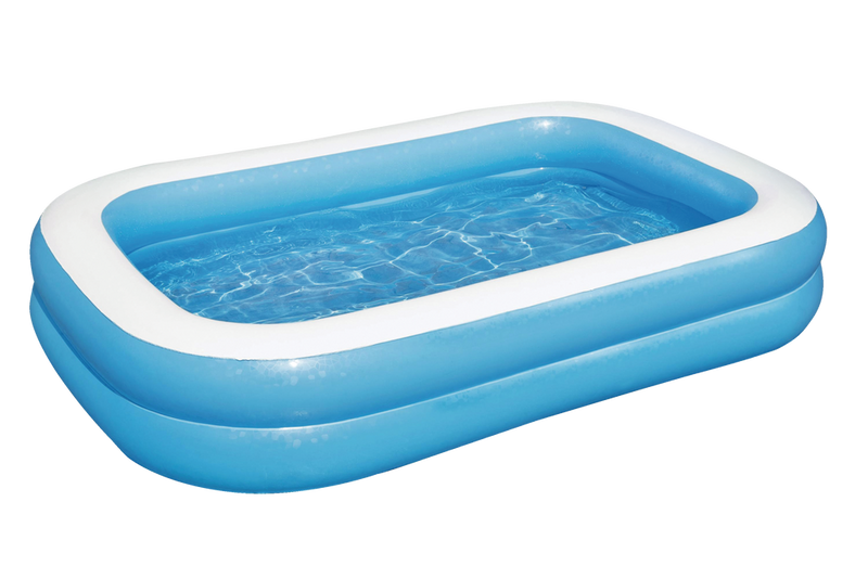 Bestway Rectangular Inflatable Family Wading Pool, 8.5-ft x 5.8-ft x 20-in S9
