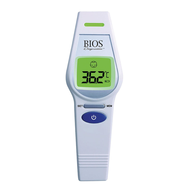 Bios Diagnostics Non-Contact Digital Infrared Forehead Thermometer, 1-Second Reading N0