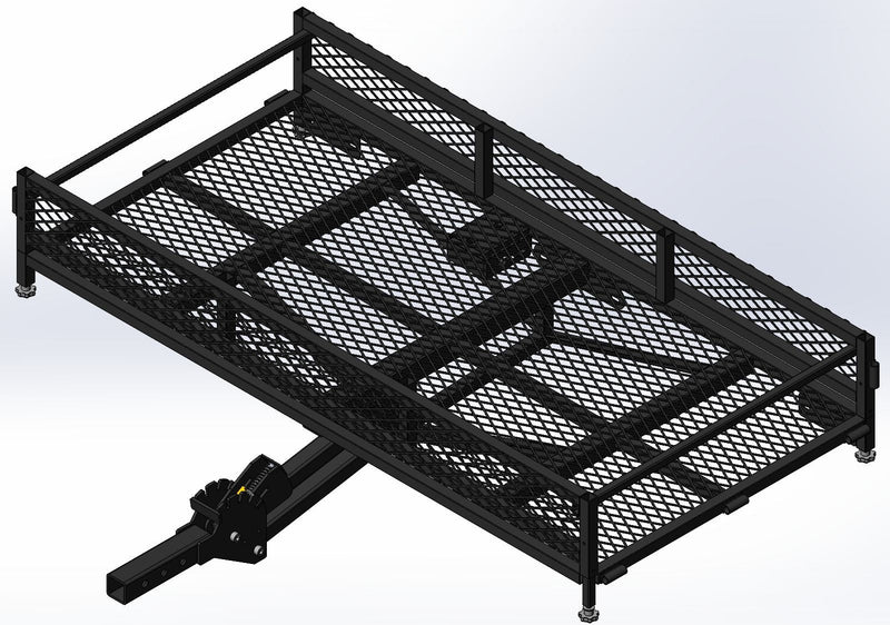Black Bulldog Hitch Mount Adjustable Height Cargo Carrier L1