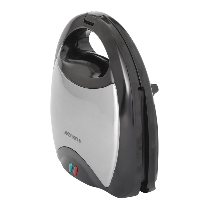 Black & Decker 4-in-1 Round Compact Waffle Maker with Interchangeable Plates & Indicator Lights K2