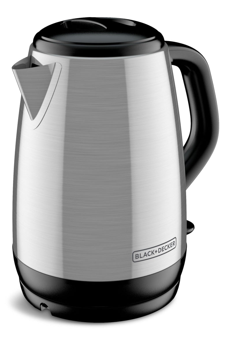 Black & Decker Cordless Electric Kettle with Auto Shut Off, Stainless Steel, 1.7L P9