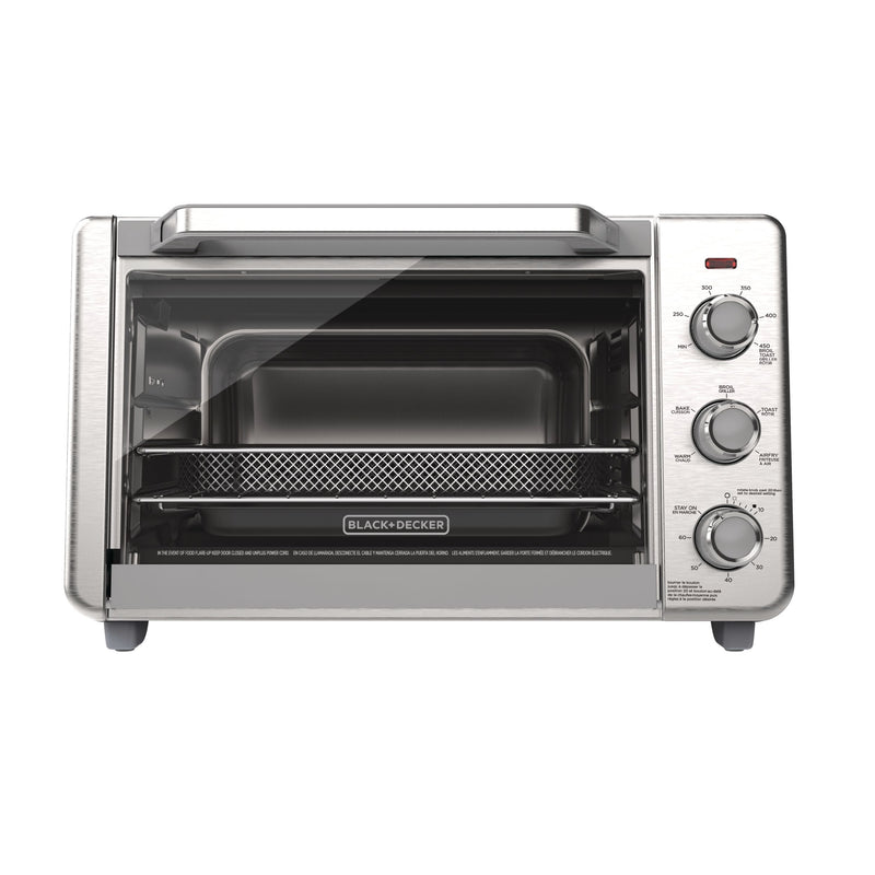 Black & Decker Crisp 'N bake 6-Slice Air Fryer Toaster Oven, Stainless Steel, 5 Cooking Functions X0