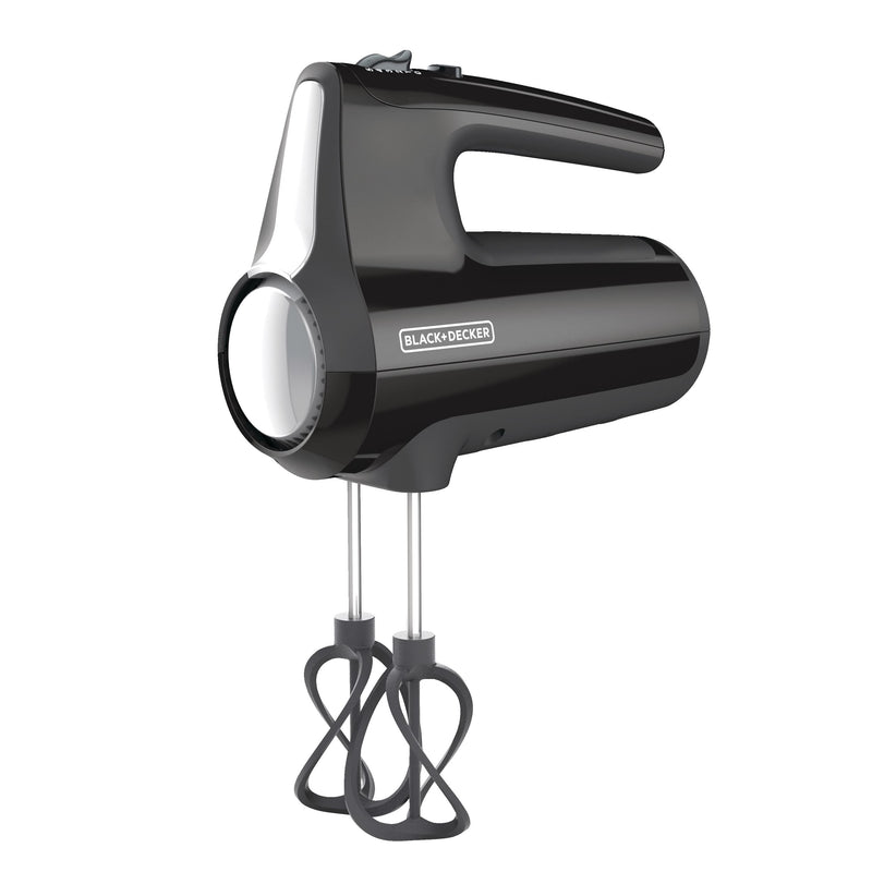 Black & Decker Helix Hand Mixer, Premium Performance 5 Speed Hand Mixer, Includes 5 Attachments and Case, Black J5