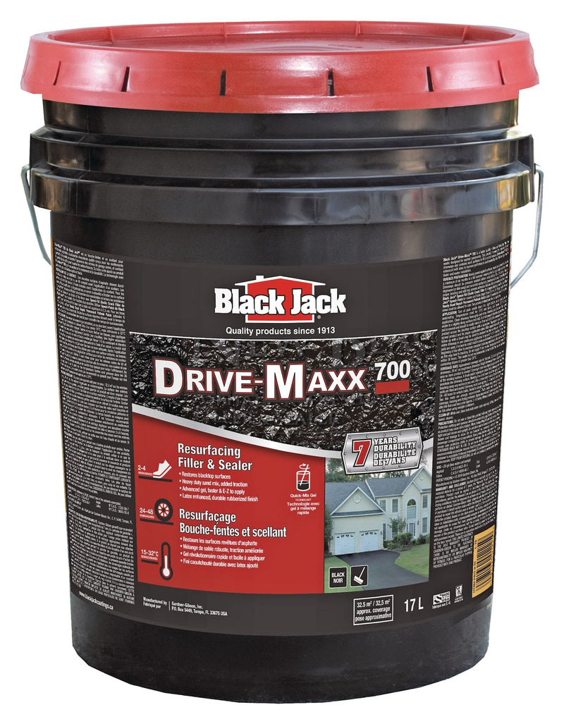 Black Jack Drive-Maxx 700 7-Year Asphalt Driveway Filler & Sealer, 32.5 sq. m Coverage, 17-L F6
