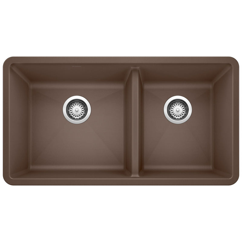 Blanco 60/40 Double Bowl Undermount Kitchen Sink, Café, 33-in Z1