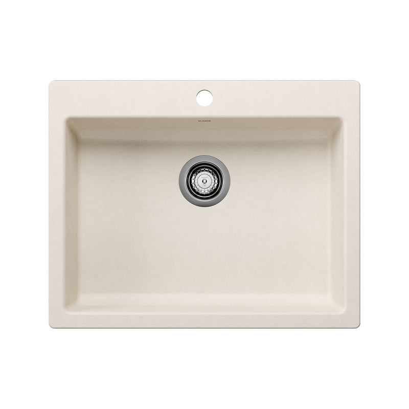 Blanco CSA Single Bowl Drop-In Kitchen Sink, Soft White, 25-in C6