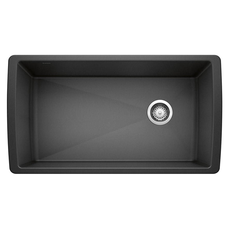 Blanco Diamond SILGRANIT 33-in Super Single Undermount Kitchen Sink, Anthracite T2