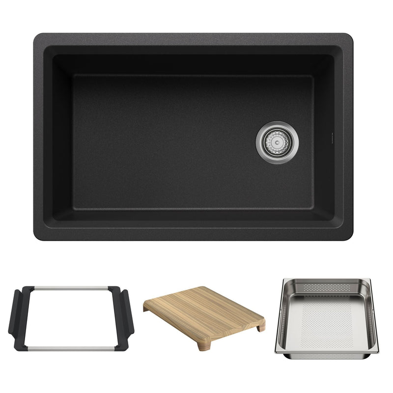 Blanco Inteos 30-in SILGRANIT Workstation Kitchen Sink L3