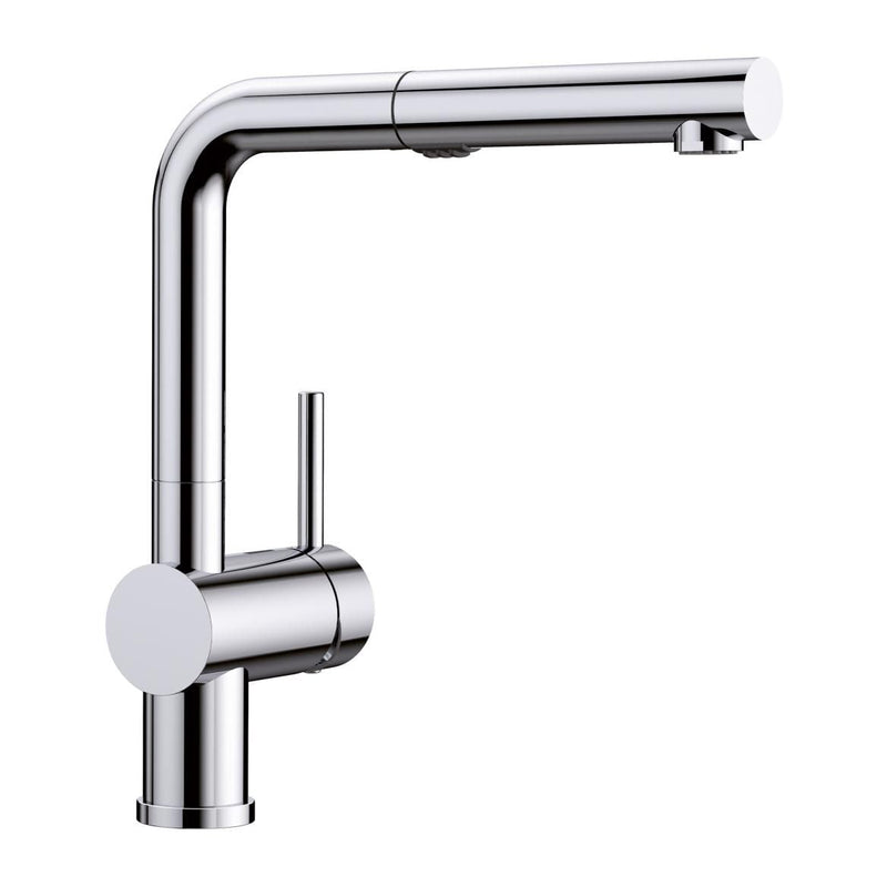 Blanco Linus Low Arc Pull-Out Dual-Spray Kitchen Faucet, Chrome Y3