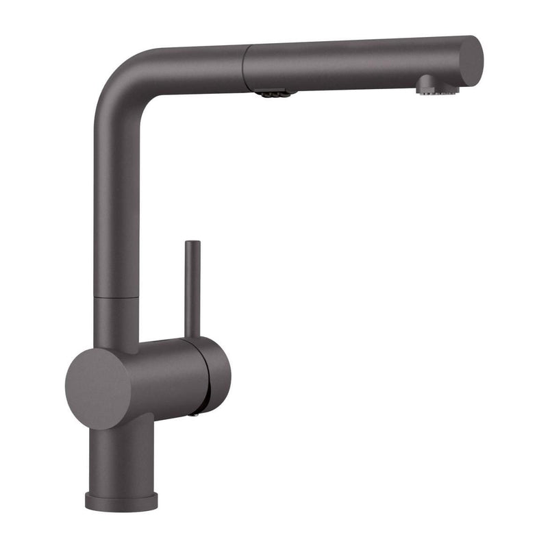 Blanco Linus Low Arc Pull-Out Dual-Spray Kitchen Faucet, Cinder C2
