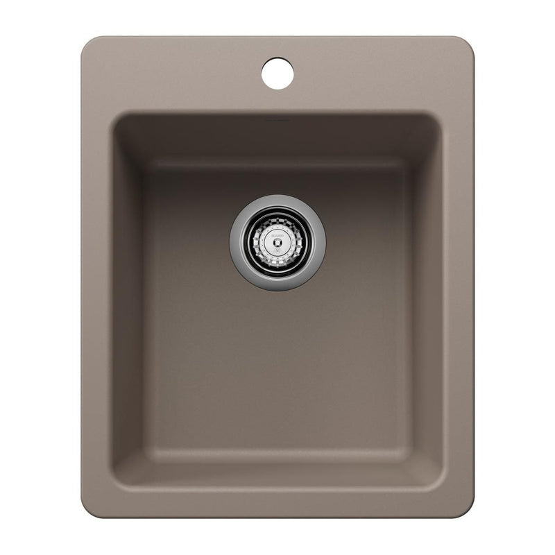 Blanco Liven SILGRANIT 17-in Dual Mount Bar Sink, Truffle Y8