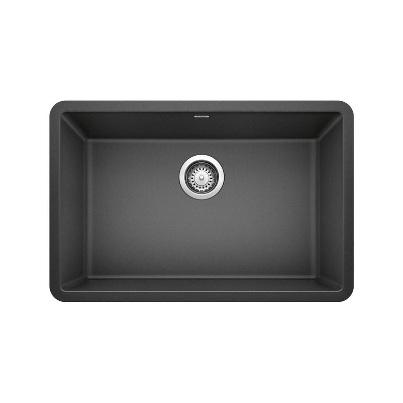 Blanco Precis SILGRANIT 27-in Single Bowl Undermount Kitchen Sink, Anthracite R4