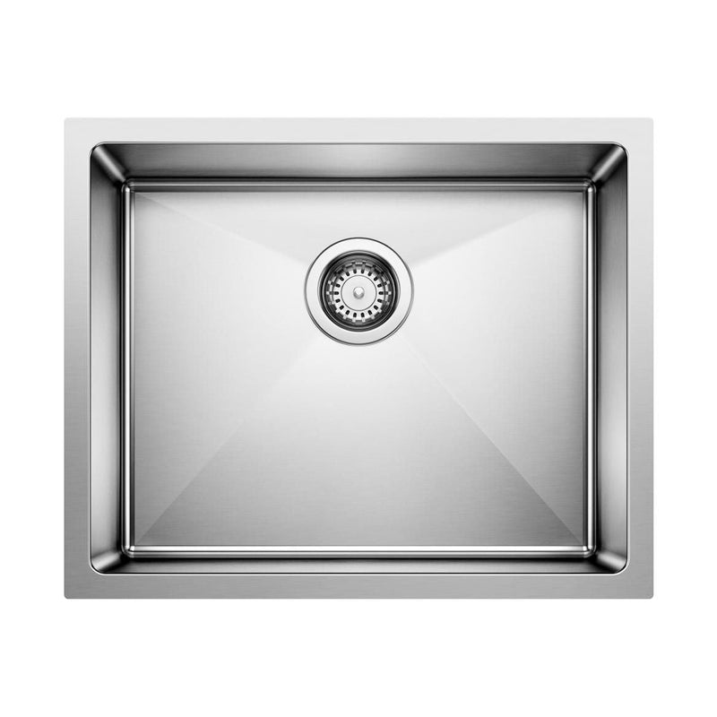 Blanco Quatrus R15 22-in Single Bowl Undermount Stainless Steel Kitchen Sink G4