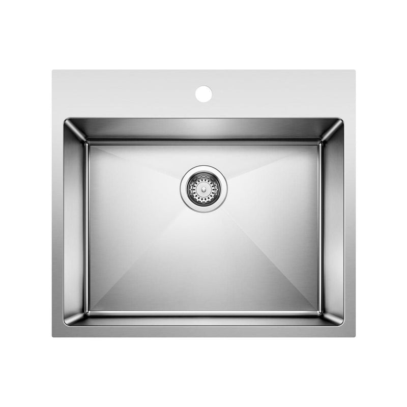 Blanco Quatrus R15 25-in Single Bowl Dual Mount Stainless Steel Laundry Sink K1