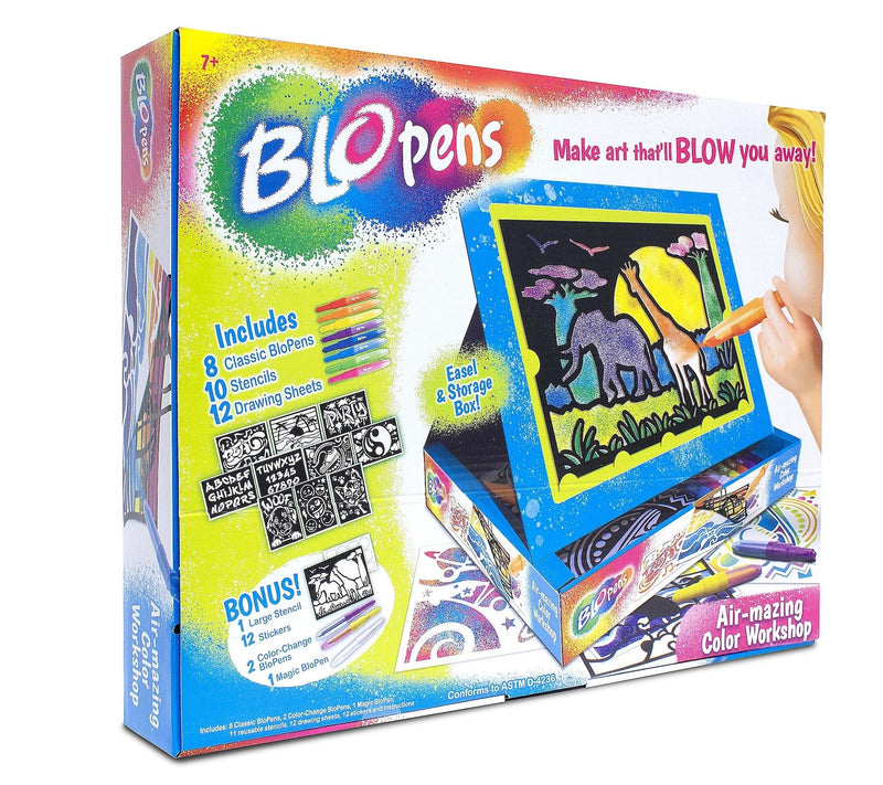 BloPen Air-Mazing Colour Workshop Kit with 10 Stencils, Ages 7+ D1