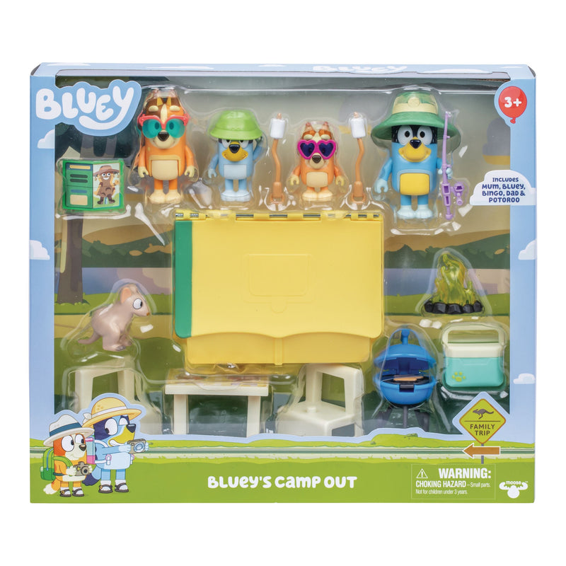 Bluey Bluey's Camp Out Playset with Figures and Accessories, 15-pc J9