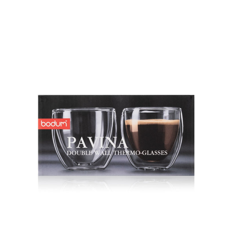 Bodum Double Wall Clear Glass Mugs, 2.7-oz, 2-pk M4