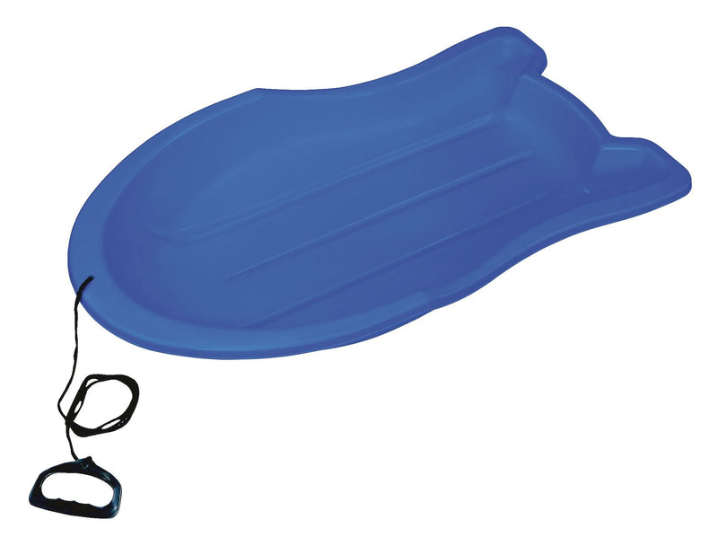 Booster Kids' 1-Person Lightweight Plastic Winter Snow Sled/Toboggan with Tow Rope U4