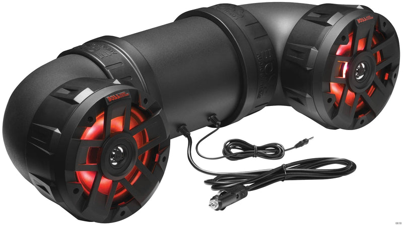 Boss Audio ATV65BRGB All Terrain Powersport Sound System/Speakers, Built-In Amplifier/Bluetooth for ATV/UTV, Black H9