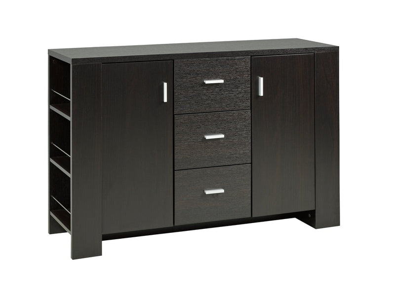 Brassex Ashton Freestanding Dining Buffet/Server with Storage, Dark Cherry P8