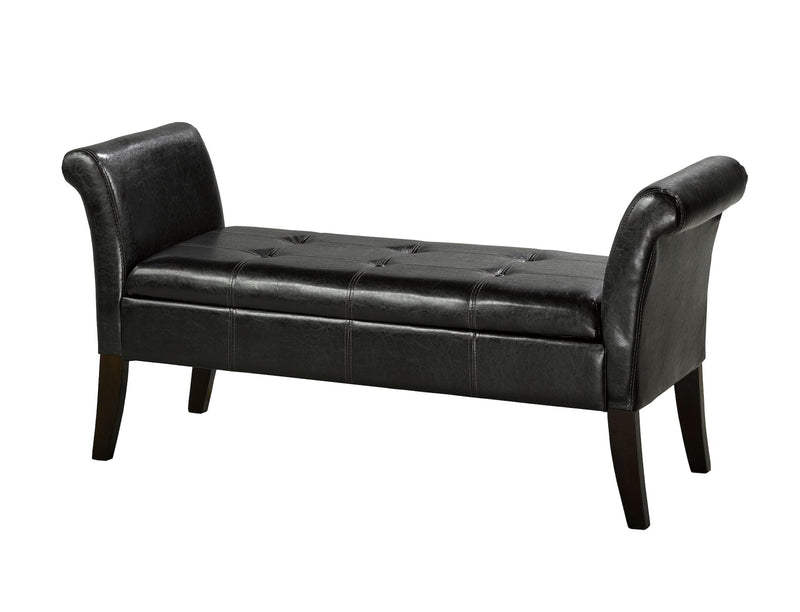 Brassex Fabric Tufted Accent Bench with Storage K8