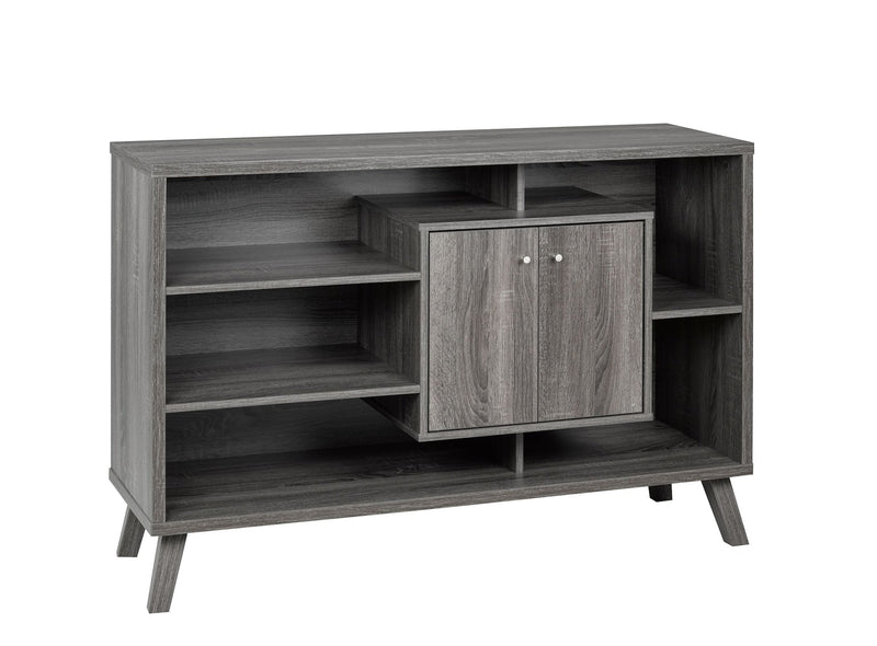 Brassex Multi-Tier Wooden Dining Buffet/Server with Storage, Grey T4
