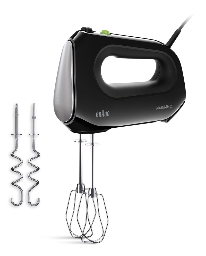 Braun MultiMix 2 5-Speed Hand Mixer, Includes MultiWhisk Beater, 250W, Black B2