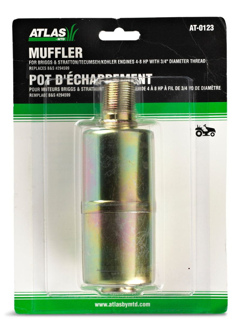 Briggs & Stratton Lawn Mower 4-8 HP Engine Muffler, For Engines with 3/4" Thread D7