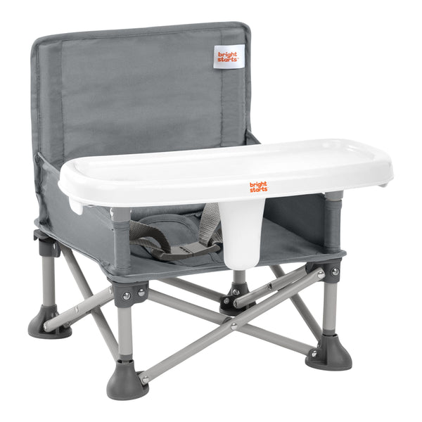 Bright Starts Pop 'N Sit Portable Booster Seat, Grey X4