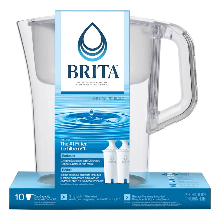 Brita Champlain 2.4 L (10-cup) Pitcher with 2 Filters T4