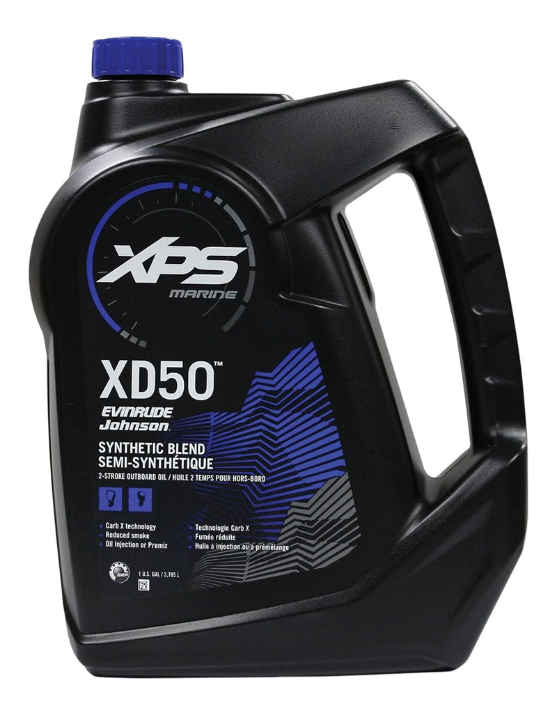 BRP XPS XD-50 XPS Marine Outboard Synthetic Blend Engine Oil TC-W3, 3.78-L W8