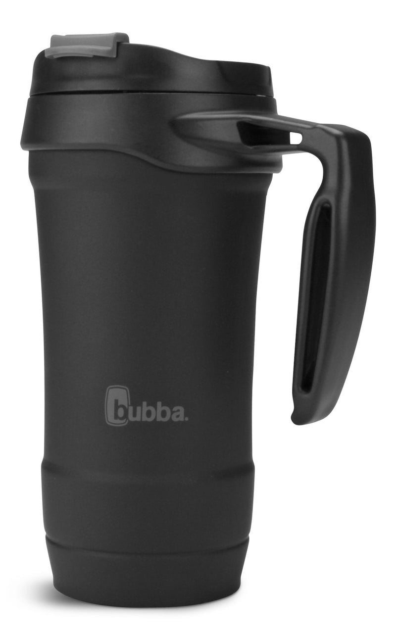 bubba Hero Stainless Steel Insulated Travel Mug with Handle, Rubberized Licorice, 18 oz Z4