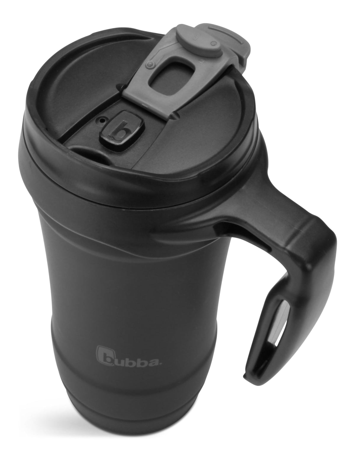 bubba Hero Stainless Steel Insulated Travel Mug with Handle, Rubberized Licorice, 18 oz