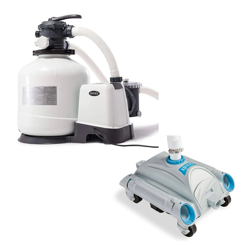 3000 GPH Above Ground Sand Filter Pump and Automatic Vacuum O4