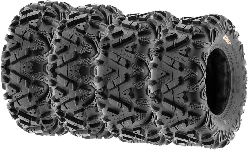 I ATV/UTV all-terrain Tires 25x8-12 Front & 25x10-12 Rear Set of 4 A033 6-PR Tubeless Q0