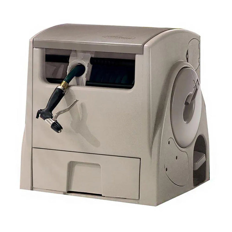 Powerwind Auto Power Rewind Hose Reel, Light Taupe K0