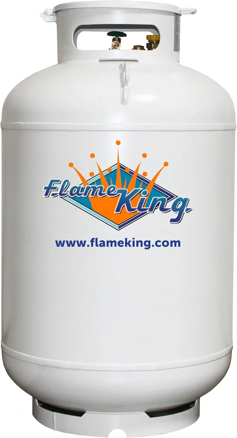 Flame King 420LB ASME Vertical Propane Tank, White N3